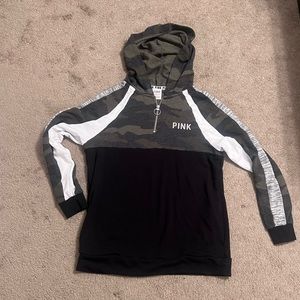Victoria Secret PINK Half Zip Pull Over Hoodie
